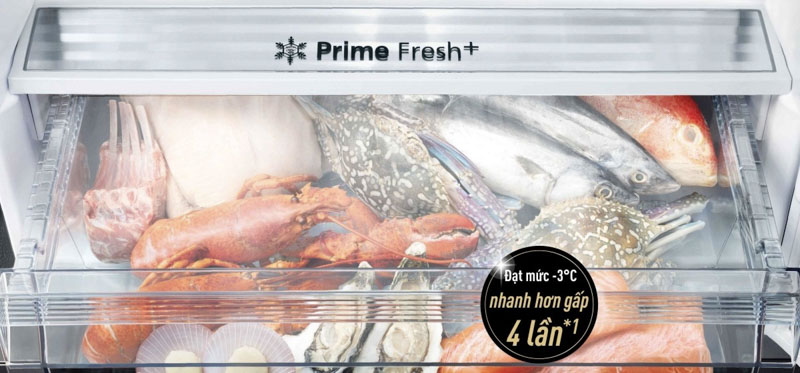 Tính năng cấp đông mềm nhanh giúp bảo quản thực phẩm tươi ngon Prime Fresh