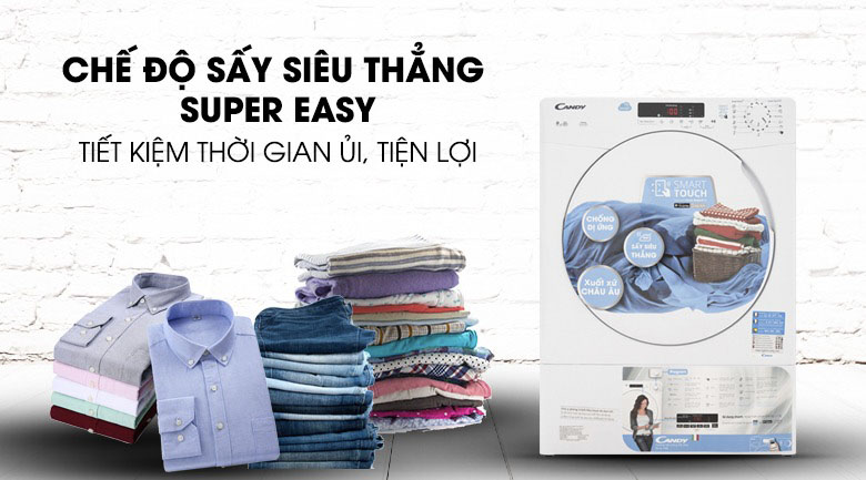 Chế độ Super Easy giúp quần áo giảm rối tiết kiệm thời gian ủi