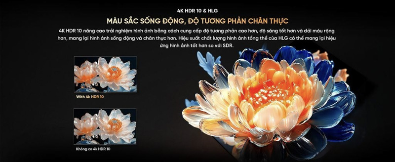 Hình ảnh sống động nhờ công nghệ HDR10