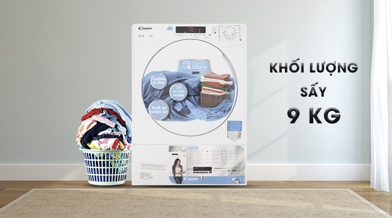 dung tích 9 Kg đủ đáp ứng mọi nhu cầu hằng ngày của khách hàng