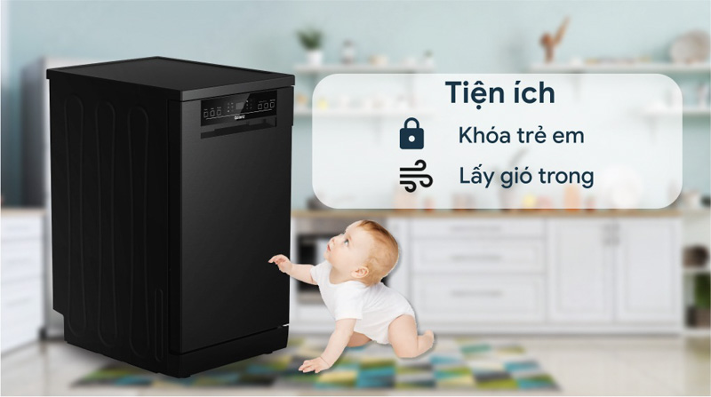 Máy rửa chén Galanz W45A3A401M-0E1(B) cùng hàng loạt các tiện ích khác
