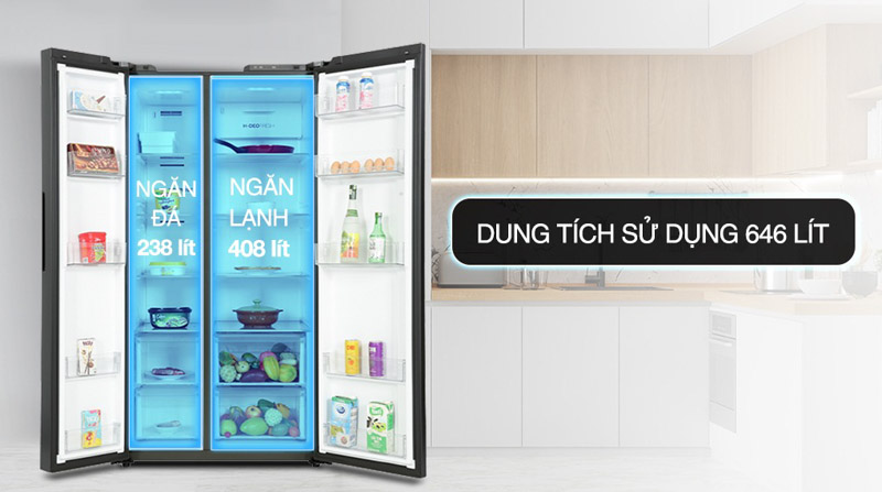 Dung tích sử dụng Aqua AQR-S682XA(BL)