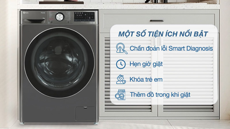 Tiện ích đi kèm máy giặt LG