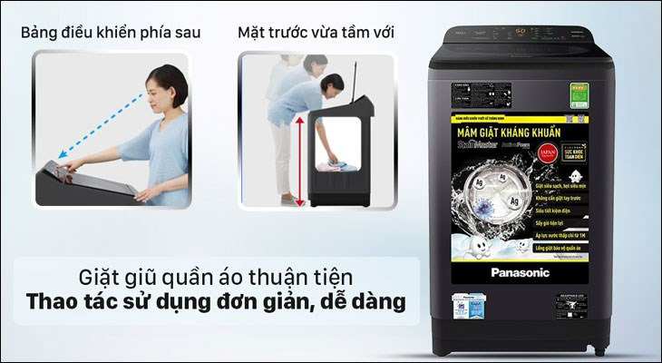 Máy giặt cửa trên dễ dàng sử dụng