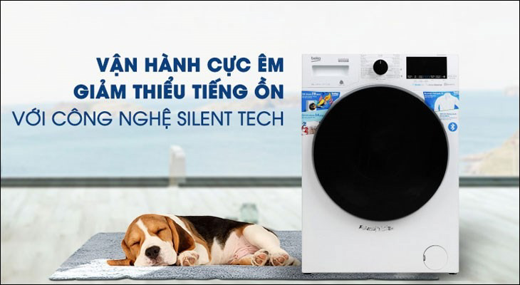 Máy giặt cửa trước vận hành êm ái