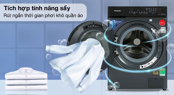 Máy giặt Panasonic tích hợp tính năng sấy