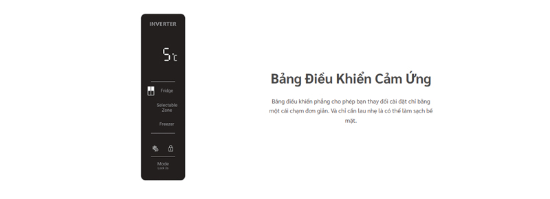 Điều khiển Tủ Lạnh Hitachi HR4N7522DSDXVN cảm ứng bên ngoài bắt mắt