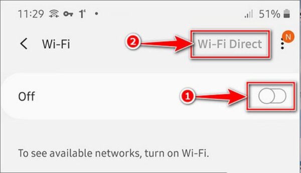 Chia sẻ qua wi-fi direct cực tiện lợi