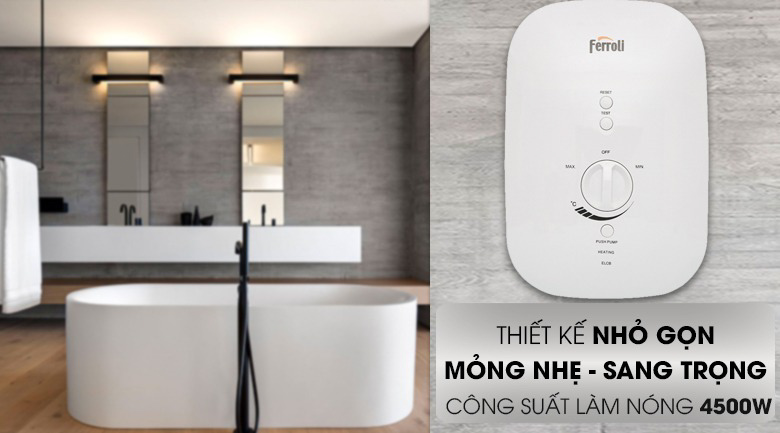 Thiết kế máy nước nóng Ferroli Divo SSP tinh tế