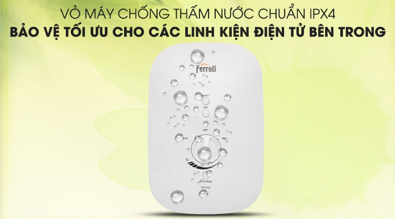 Vỏ máy nước nóng Ferroli Divo SSP chống thấm nước chuẩn IPX4
