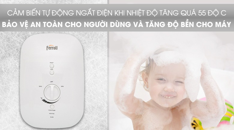 Cảm biến nhiệt tự động ngắt điện khi nóng vượt 55 độ
