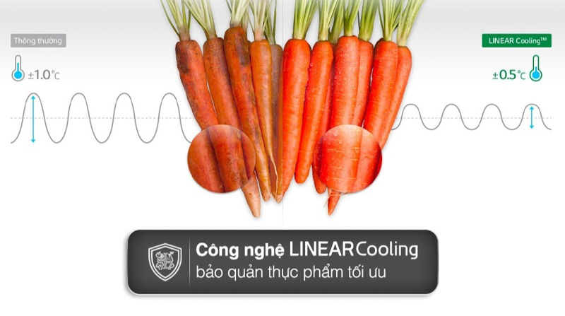 Tủ lạnh LG LFD61BLGAI Linear cooling giúp ức chế sự phát triển của vi khuẩn