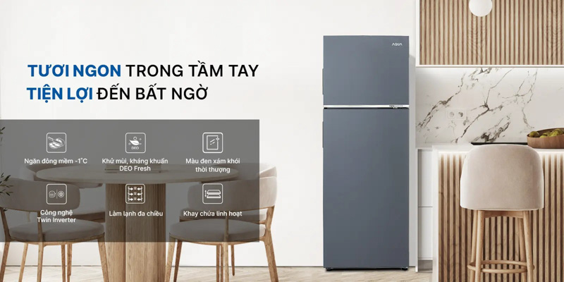 Thiết kế tủ lạnh phù hợp với không gian bếp hiện đại