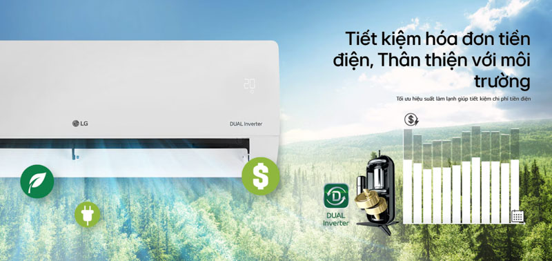 Máy được kiểm chứng tiết kiệm 70% điện năng cũng như thân thiện môi trường