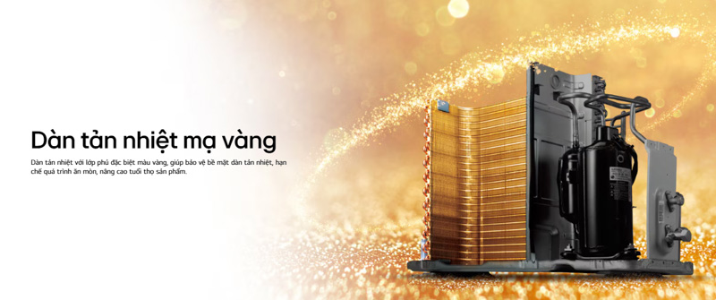 Dàn tản nhiệt phủ lớp mạ vàng hạn chế quá trình ăn mòn kéo dài tuổi thọ