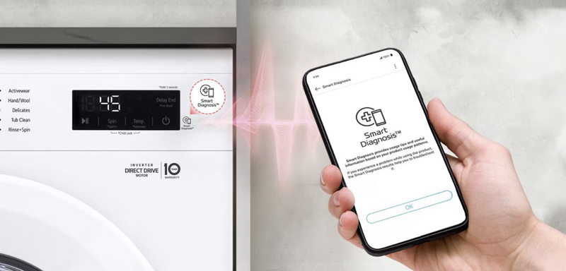 Tiện ích máy giặt LG chuẩn đoán lỗi qua ứng dụng điện thoại