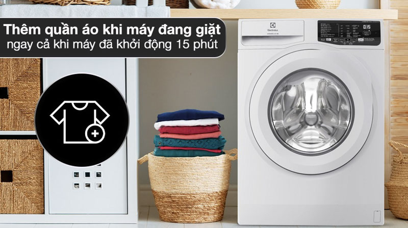 Các tiện ích thông minh thêm quần áo kể cả khi máy đang hoạt động