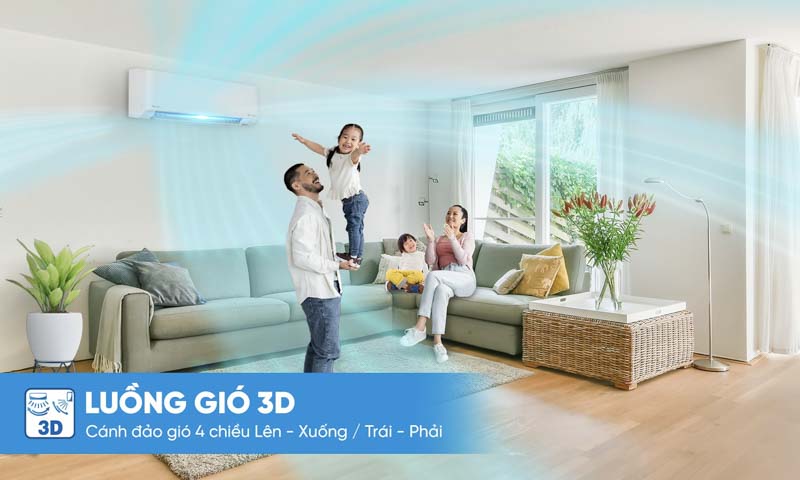 Luồng gió máy lạnh Daikin FTKY71ZVMV thông minh 3D tự động