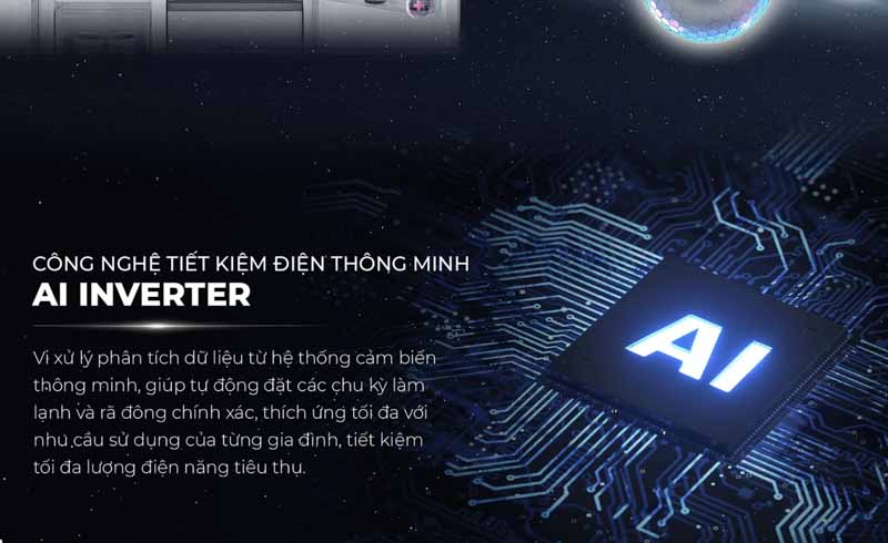 Tủ lạnh Sharp SJ-SBXP600V-DS trang bị Inverter AI thông minh hơn