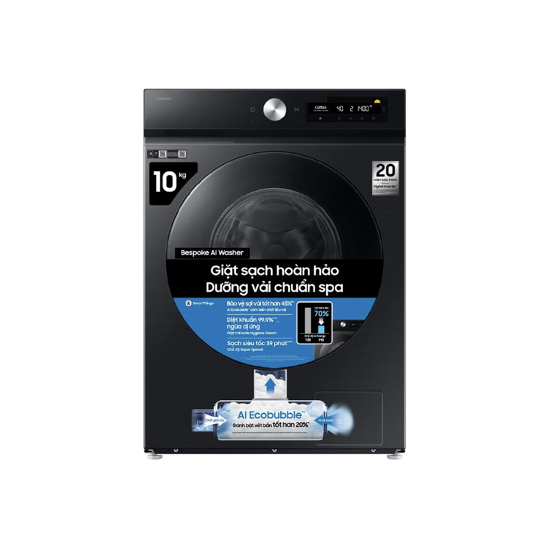 Máy Giặt Samsung WW10DB7U34GBSV Inverter 10 Kg Bespoke AI EcoBubble