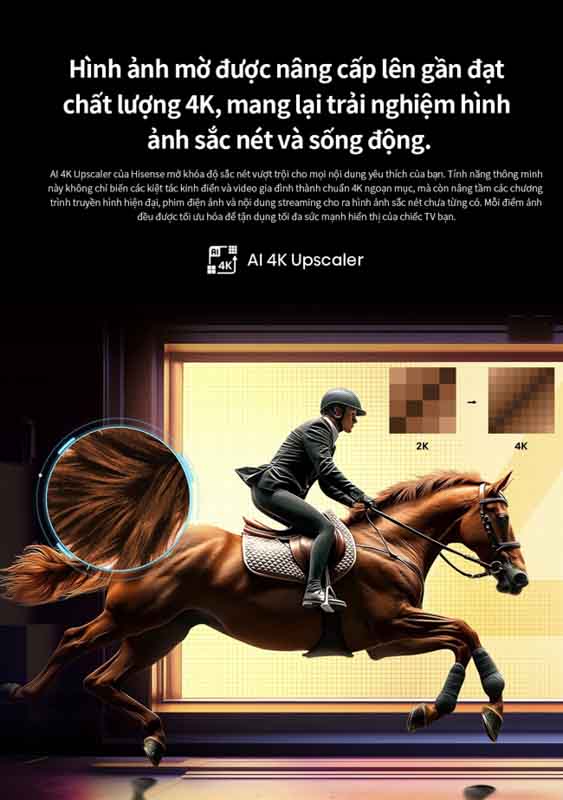 Hình ảnh chuẩn 4K giúp nâng cao trải nghiệm