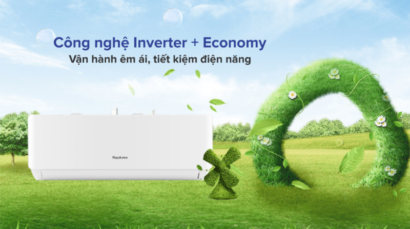 Máy Lạnh Nagakawa NIS-C12R2T28 Inverter 1.5 HP (1.5 Ngựa)